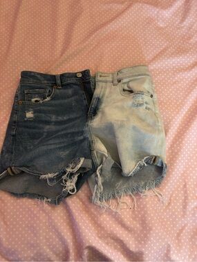 American Eagle Denim Shorts - Light Blue & Dark Blue